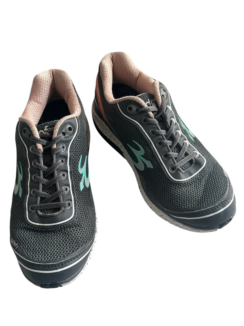 GDefy Mighty Walk VersoShock‎ Walking Sneakers Gray Salmon Size 9 Comfort Shoes